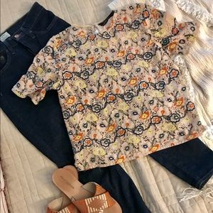 Zara Crocheted Lace Top